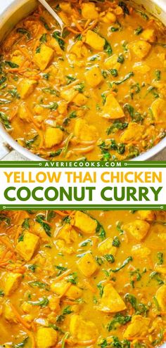 Here's the perfect weeknight dinner that's ready in just 20 minutes! It's a hearty yet healthy comfort food recipe. Layered with Thai-inspired flavors, this yellow coconut curry with chicken is better than takeout!