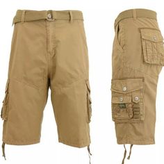 Galaxy By Harvic Men's Distressed Vintage Belted Cargo Utility Shorts Size 44 Color Khaki Style No Jks-71kk Retail $78 Cotton Cargo Shorts W/ Belt Modern-Fit Design Zip Fly Button Closure Tonal D-Ring Belt Belt Loops Button Flap Cargo Pockets At Sides Flap Pockets At Back Drawstrings At Hem Distressed Washed Vintage Look Imported Material: 100% Cotton Soft, Durable Cotton Twill Care Instruction: Machine Wash Cold Khaki Cargo Shorts With Belt Loops, Khaki Style, Hiking Men, Utility Shorts, D Ring Belt, Ring Belt, Khaki Fashion, Cargo Shorts Men, Mens Cargo