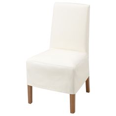 a white chair with wooden legs on a white background