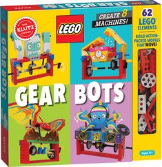 a box with some toys in it and the words gear bots written on it