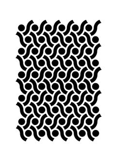 an abstract black and white pattern with circles in the shape of a rectangle on a white background