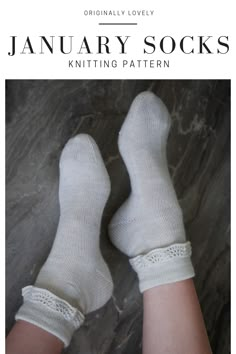 a person wearing white socks with lace on them