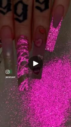 793K views · 18K reactions | #valentines Pink set💕✨ #riyaproducts used : Clear Spider gel , Reflective Loose glitter #barbiepink 💕 Nail sticker #heart 💕 Rubber base coat 💎 Fuchsia Crystal Mix 🛍️𝗦𝗵𝗼𝗽 𝗡𝗼𝘄 𝗥𝗶𝘆𝗮𝘀𝗡𝗮𝗶𝗹𝘀.𝗰𝗼𝗺.. #nailpro #fashion #nails #nail#nft #makeuptutorial #nailsofinstagram #fyp#reels#valentinesnails #nailmegazine #wakeupandmakeup #cle #cleveland | Riya's Nails