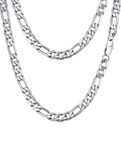 PRICES MAY VARY. ♦ Metal:100% Solid Stainless Steel, High Quality and Environmentally Friendly, nickel-free, lead-free, Hypoallergenic, Non-irritating to Skins. ♦♦ Necklace ♦♦ Length: 24 inch, width: 9mm. Very Sturdy and Durable Figaro Chain, Smooth Surface, Comfortable Wearing Feeling. ♦ Improved Lobster Clasp, Easy to Use and Better Quality; ♦ This Chain Necklace is Perfect for Alone Necklace, Layering Necklaces, Chain of Your Pendant, for both Men Women, Minimalist and Stylish. ♦ Come Gift Bo Link Necklace Men, Stainless Steel Figaro Chain Necklace, Chain Necklace For Men, Necklaces Chain, Figaro Chain Necklace, Layering Necklaces, Womens Chokers, Necklace Men, Necklace Layering