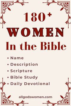 180 women in the Bible Daily Bible Devotions For Women, Women Of Faith Bible Study, Women Of Bible, Women Devotional Bible Studies, Women Of The Bible Study, Woman Of The Bible, Women In The Bible, Women Of The Bible