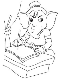 an elephant sitting at a desk writing on a book with a pencil and ink pen