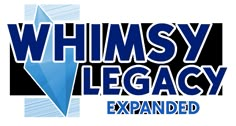 the whimsy legacy expanded logo with an arrow pointing up into the sky