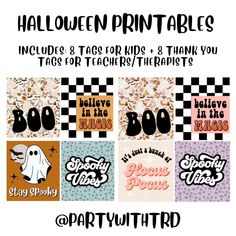 halloween printables for kids and teachers to use in crafts, books or t - shirts