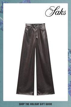 Crafted of faux leather, rag  bone’s Sofie pants are cut with a high waist in a wide-leg silhouette. Five-pocket style Concealed zip fly, button closure 100% polyester Machine wash Imported SIZE  FIT Rise: about 11.75 Inseam: about 33 Leg opening: 25.25 Model measurements: 5'10 tall Model is wearing a US size 4 ABOUT THE BRAND Flared Pants, Tall Model, Flare Pants, Rag & Bone, Model Measurements, Apparel Accessories, High Waist, Wide Leg, Faux Leather