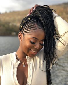 pondo ponytail braids braided darling stress darlingafrica southafrica Goddess Braid Ponytail, Ponytail Braided, Feed In Ponytail, French Braid Ponytail, Braids Ponytail, Different Braids, Braid Ponytail, Braiding Styles, Hairstyles Ponytail