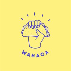 a drawing of a person's head with the words wahaca on it