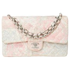 Amazing​ ​&​ ​Rare​ ​Chanel​ ​Timeless​ ​Camellia​ ​limited​ ​edition​ ​double​ ​flap​ ​shoulder​ ​bag​ ​in​ ​multicoloured​ ​quilted​ ​Tweed​ ​(pastel​ ​colors​ ​pink,​ ​gray,​ ​ivory),​ ​silver​ ​metal​ ​trim,​ ​silver​ ​metal​ ​handle​ ​interlaced​ ​with​ ​multicolor​ ​Tweed​ ​allowing​ ​a​ ​hand​ ​or​ ​shoulder​ ​or​ ​crossbody​ ​carry 1​ ​patch​ ​pocket​ ​on​ ​the​ ​back​ ​of​ ​the​ ​bag Padded​ ​flap​ ​closure,​ ​​ ​silver​ ​metal​ ​CC​ ​closure Pink​ ​leather​ ​inner​ ​lining,​ ​a​ ​doubl Pink Chanel Bag, Luxury Bags Collection, Chanel Pink, Limited Edition Bag, Girly Bags, Flap Shoulder Bag, Pink Chanel, Fancy Bags, Pretty Bags