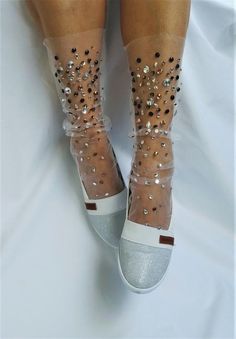 Hey, I found this really awesome Etsy listing at https://www.etsy.com/listing/626462497/tulle-socks-cute-novelty-sheer Sock Fashion, Crystal Socks, Transparent Socks, Transparent Shoes, Birthday Glam, Tulle Socks, Sparkle Socks, Pretty Socks, Swift Tour