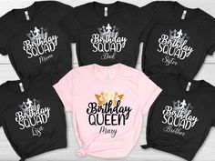 Birthday Girl and Squad Shirt, Birthday Girl Shirt, Girls Trip Shirt, Birthday Queen Squad Shirt, Birthday Girl Squad, Birthday Family shirt * High quality and super soft, comfortable shirt. Made with top-of-the-line vinyl and pressed with a professional grade heat press. * Please check all color and size charts before place the order. Since all shirts are custom made based on your selection, I don't accept return or exchange unless there is an issue with your order. *We're working with differen Birthday Squad Shirts, 50th Birthday Shirts, Girls Trip Shirts, Birthday Queen, Squad Shirt, Birthday Girl Shirt, Family Shirt, Girl Shirt, Travel Shirts