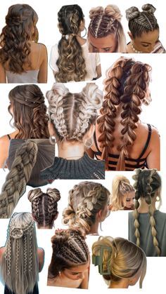 Road Trip Hairstyles Long Hair, Braided Hairstyles For Teens White, Braids For White Girls Hair, Country Hairstyles, Curled Hairstyles For Medium Hair, Hairstyles Elegant, Preppy Hairstyles