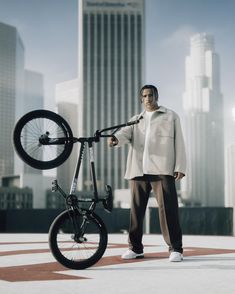 Pro BMX athlete, Jarren Barboza riding atop a Los Angeles Helipad for Nike Sportswear Campaign Bicycle Photography, Bmx Street, Sports Photography, Bmx, Mood Board, Bicycle, Angeles, Bike, Nike