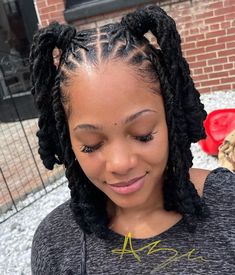 Loc Knots On Short Locs, Loc Two Strand Twist Bob, Knot Twist Hairstyles, Loc Extensions Styles For Women, Retwist Ponytail, Two Strand Twist Updo Locs, Barely Twist Locs, Two Strand Locs Hairstyles For Women, Crown Locs Styles