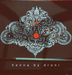 an ornate design on the side of a sign that says hemna by dronii