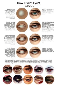 the different types of eyes and how they are used to make them look like they're