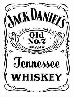 an old no 3 whiskey label with the words, jack daniels and tennessee whiskey on it