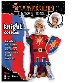 the knight costume is for children