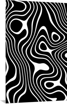 an abstract black and white background with wavy lines