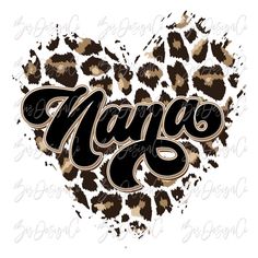 an animal print heart with the word mayos in leopard and black letters on it