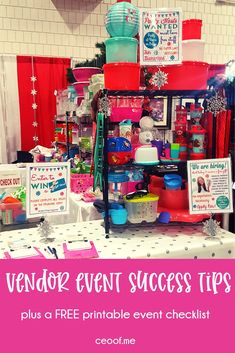 vendor event success tips plus a free printable event checklist from coconnie