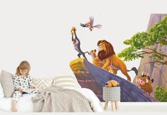 Tle Lion King wall sticker for kids safari animals wall decal murals wallpaper for bedroom removable Simba wall art living room decor size : height 66" width 74" I will take 1 to 3 business days to prepare your decal Kindly leave a contact number for shipping purposes. - Good quality vinyl which is the matte finished surface - The decal is self-adhesive - For newly painted walls, please remember to leave them for at least 6 to 8 weeks to let the paints completely dry - It's removable but not reu Safari Animal Wall Decals, Disney Wall Decals, Disney Decals, Wallpaper For Bedroom, Murals Wallpaper, Animal Wall Decals, Disney Wall, Kids' Playroom, Cartoon Wall