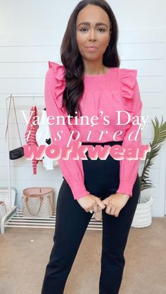 sarah_jude on Instagram: Valentine’s Day inspired #workwear with @loft ! 💕💕 You can use discount code: SPREE for 30-50% off all these tops! #loftimist #pinkoutfit… Women's Workwear Fashion, Wear To Work Dress, Emily In Paris, Pink Outfit, Ann Taylor Loft, Discount Code, Date Night Outfit, Business Casual, Chic Style