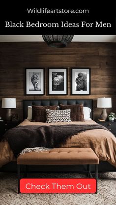 Black and White Bedroom Ideas for Men: Bachelor Pads White Bedroom Ideas For Men, Black Bedroom Ideas For Men, Masculine Bedroom Ideas For Men, Bedroom Ideas For Men Bachelor Pads, Bachelor Bedroom Ideas, Men Bachelor Pads, Bachelor Pad Bedroom, Black And White Bedroom Ideas, Bachelor Bedroom