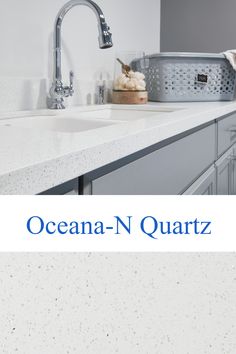 Oceana-N Della Terra Quartz on counter in laundry room . Laundry Room Counter, Quartz Design, Nature And Technology, Quartz Kitchen Countertops, Modern Inspiration, Quartz Surfacing, Quartz Slab, Laundry Rooms, Counter Tops