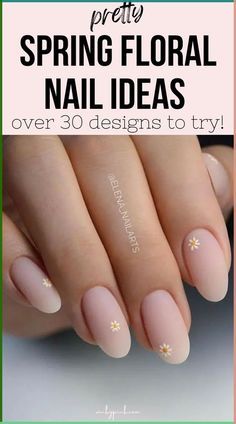 Floral Manicure, Simple Spring Nails, Floral Nail Designs, Nail Time, Floral Nail, Flower Nail Designs