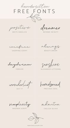 the different types of handwriting that are used to write and use in this postcard