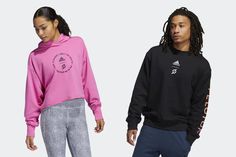 US sportswear bigwig adidas and Peloton have come together to give customers their first joint apparel collection. Popsugar Fitness, Womens Workout Outfits, Adidas X, Adidas Ultra Boost, Grey Adidas, Blue Adidas, Crew Sweatshirts, Come Together, Cropped Hoodie