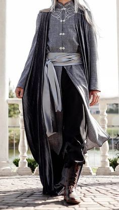 Elvish Clothing Men, Elven Male Outfit, Elven Wedding Outfit Male, Nonbinary Fantasy Clothes, Fantasy Librarian Outfit Male, Elven Costume Male, Elven Robes Male, Male Elven Formal Wear, Medieval Robes Men