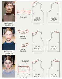 the instructions for how to make an origami top with sleeves and collars