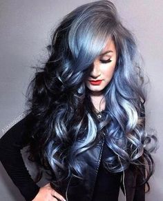 Blue And Black Hair, Toned Hair, Gorgeous Gray Hair, Grey Hair Color, Tone Hair, Hair Inspiration Color, Long Hairstyles, Hair Lace