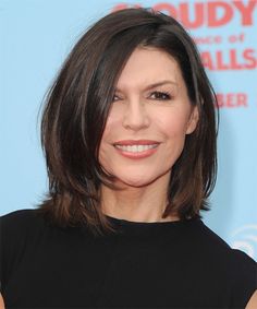 medium hair cuts | Finola Hughes Hairstyle - Casual Medium Straight - 16519 ... Blow Wave, Finola Hughes, Haircuts For Round Face Shape, Medium Length Hair Straight, Straight Hairstyles Medium, Casual Hairstyles, Long Layered Hair