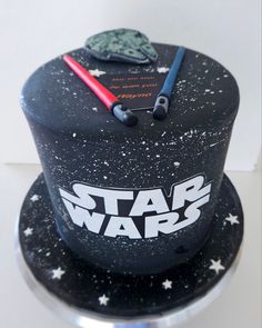 a star wars themed cake on top of a table