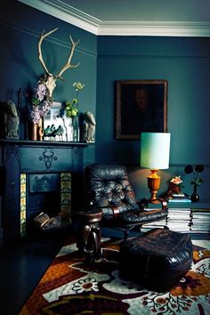 a living room filled with furniture and decor