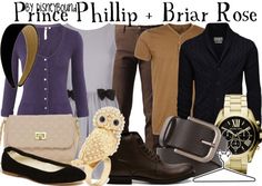 a couple of different types of clothes and accessories with the caption prince phillip + bra rose