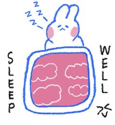 a drawing of a rabbit sitting on top of a tv with the words peeps well written