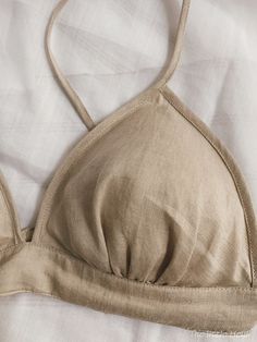 Women Linen Set, All Natural Clothing, Linen Bra Top, Linen Bra Pattern, Cotton Bra For Summer Loungewear, Summer Cotton Bra For Loungewear, Summer Cotton Loungewear Bra, Summer Loungewear Bra With Triangle Top, Summer Triangle Top Crop Top For Loungewear