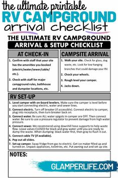 the ultimate printable rv camper checklist