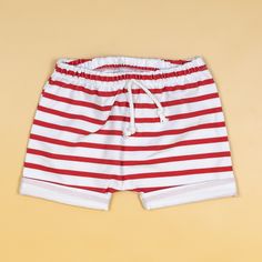 Cuddle Sleep Dream Rolled Hem Shorts Red/White Stripe Rolled Hem Shorts Playful Short Swim Trunks With Elastic Waistband, Playful Swim Trunks With Elastic Waistband, Playful Swim Trunks With Elastic Waistband For Spring, Beach Pants With Built-in Shorts, Playful White Beach Bottoms, Drawstring Shorts For Playwear In Spring, Drawstring Shorts For Spring Playwear, Playful Cotton Swim Trunks For Summer, Spring Drawstring Shorts For Playwear