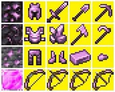 an image of pixel art with different shapes and sizes