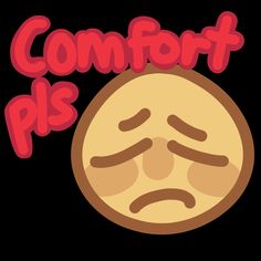 the words comfort plus are written in red on a black background with an emoticive smiley face