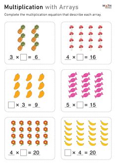 the worksheet for addition and subtraction with arrays to help students learn how