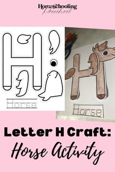 the letter h is for horse activity and printable cut outs are included in this set